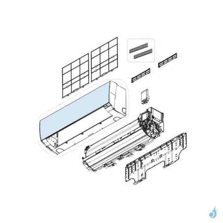 Façade Avant pour climatisation Atlantic Fujitsu LMCA GCEH Réf. 892256