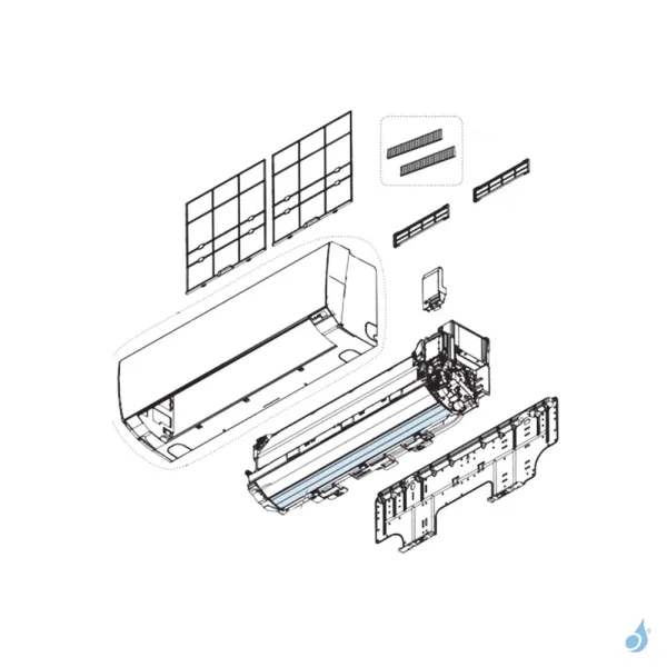 Diffuseur pour climatisation Atlantic Fujitsu LMCA GCEH GCAH GCEH Réf. 897016