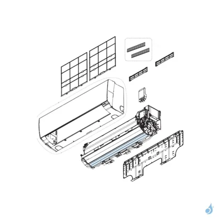 Diffuseur pour climatisation Atlantic Fujitsu LMCA GCEH GCAH GCEH Réf. 897016