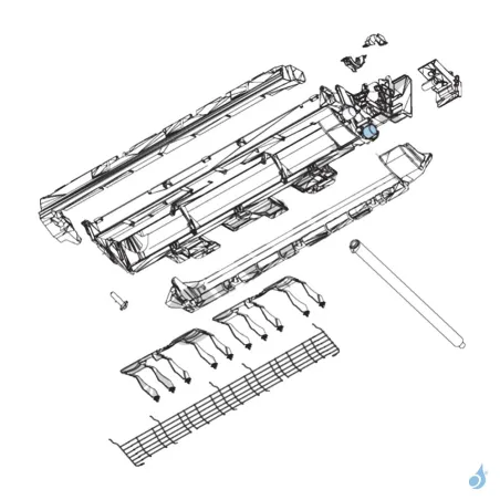 Moteur Diffuseur Blanc pour climatisation Atlantic Fujitsu LMCA LMCE Réf. 897027