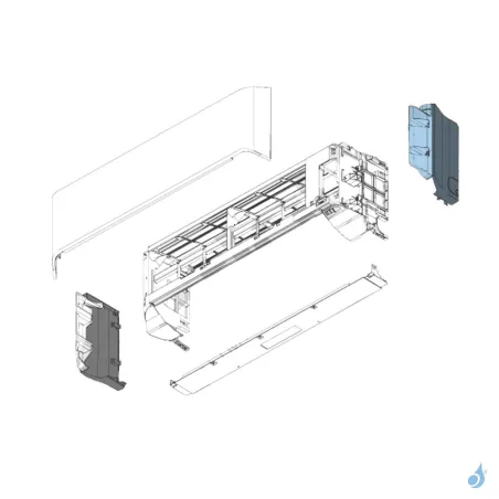 Partie Droite Corps Avant pour climatisation Atlantic Fujitsu LMCE Réf. 897402