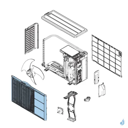 Façade Avant pour unité extérieure Atlantic Fujitsu Réf. 898726