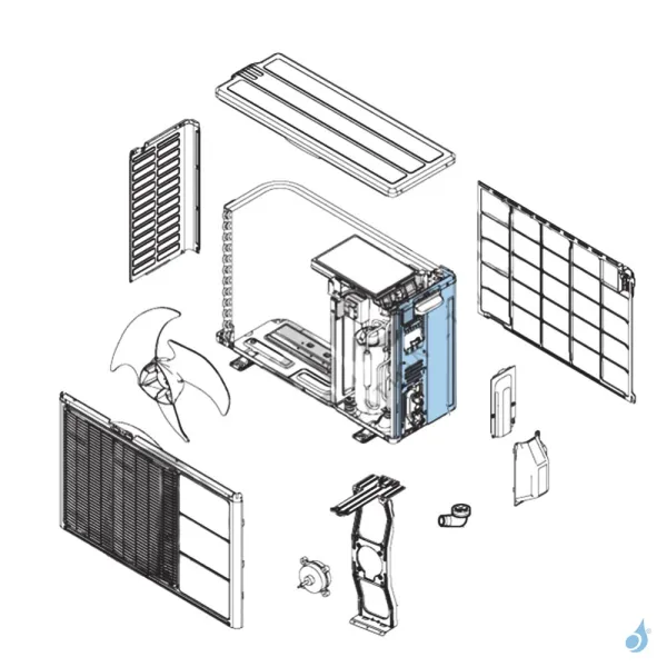 Façade Droite pour unité extérieure Atlantic Fujitsu Réf. 898730