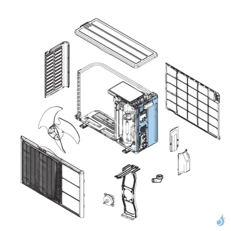 Façade Droite pour unité extérieure Atlantic Fujitsu Réf. 898730