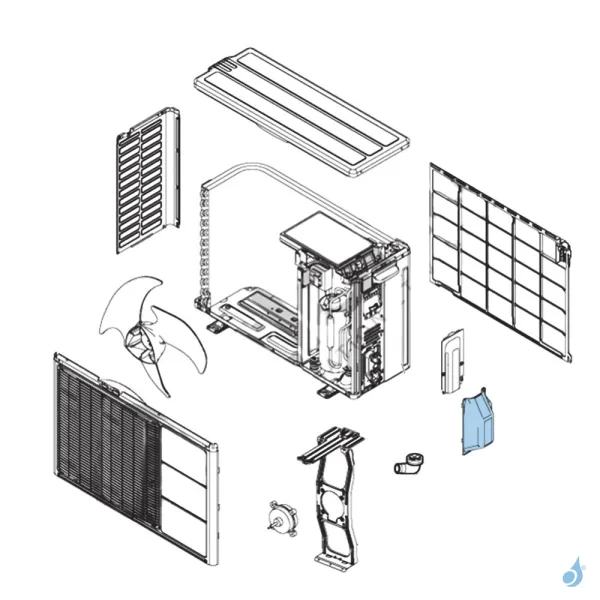 Cache Raccords pour unité extérieure Atlantic Fujitsu Réf. 898336