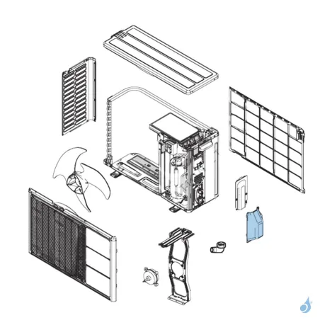 Cache Raccords pour unité extérieure Atlantic Fujitsu Réf. 898336