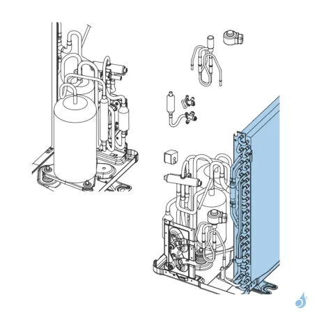 Condenseur pour unité extérieure Atlantic Fujitsu Réf. 898731