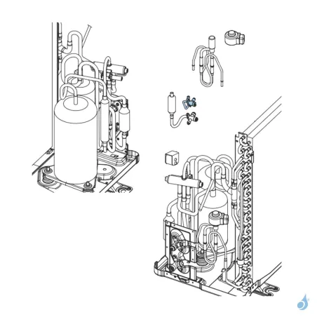 Vanne 2 voies 1/4 Liquide pour unité extérieure Atlantic Fujitsu Réf. 898732
