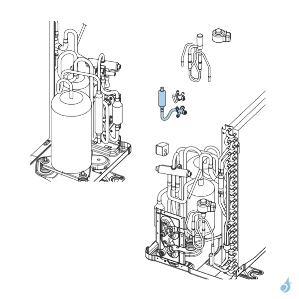 Vanne 3 Voies 1/2 Gaz pour unité extérieure Atlantic Fujitsu Réf. 897062
