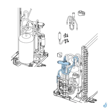 Vanne 4 Voies pour unité extérieure Atlantic Fujitsu Réf. 898736