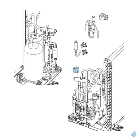 Bobine Vanne 4 Voies pour unité extérieure Atlantic Fujitsu Réf. 898737