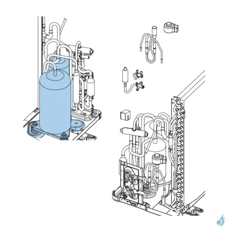 Compresseur pour unité extérieure Atlantic Fujitsu Réf. 898457