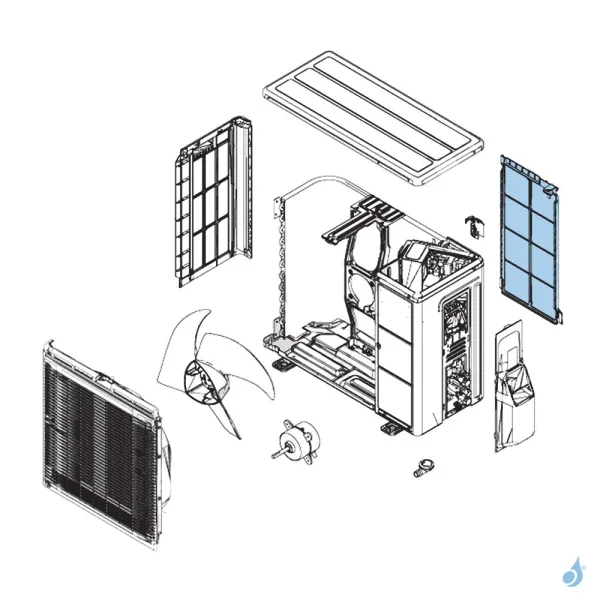 Grille de protection Condenseur pour unité extérieure Atlantic Fujitsu Réf. 897028