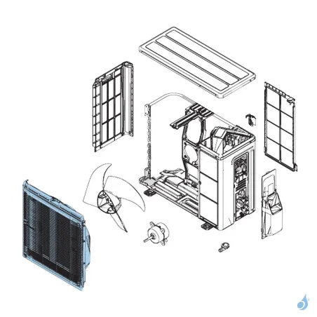 Façade Avant pour unité extérieure Atlantic Fujitsu Réf. 897030