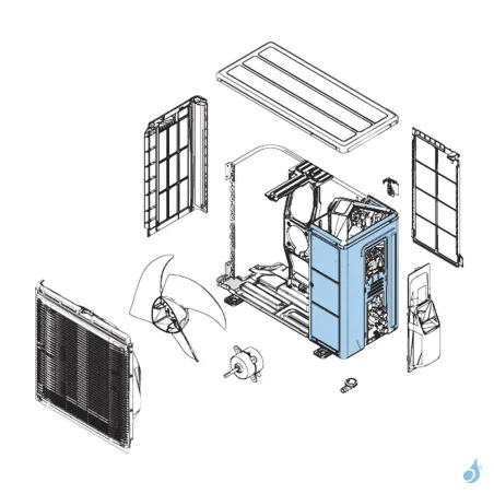 Façade Droite pour unité extérieure Atlantic Fujitsu Réf. 897032