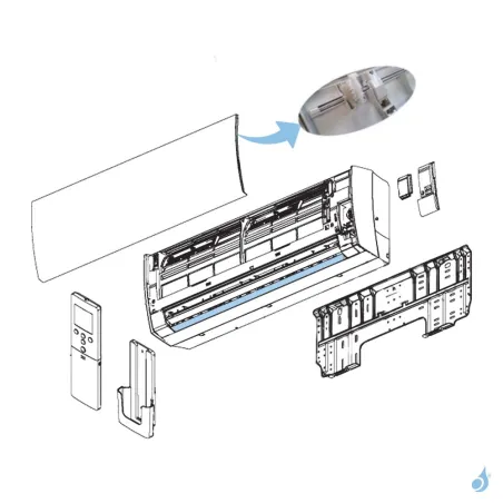 Volet Bas pour climatisation Atlantic Fujitsu LTCA LUCA Réf. 898744