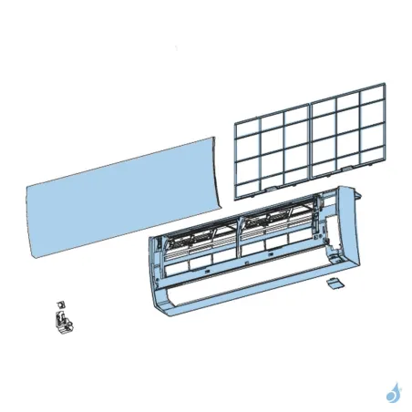 Corps Avant Complet pour climatisation Atlantic Fujitsu LTCA Réf. 898771