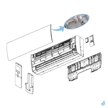 Engrenage Façade Avant pour climatisation Atlantic Fujitsu LTCA LUCA Réf. 897440