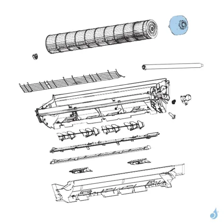 Moteur Ventilation pour climatisation Atlantic Fujitsu LTCA LUCA Réf. 898761