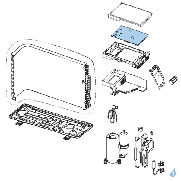 Platine Régulation pour unité extérieure Atlantic Fujitsu AOYG09LTC Réf. 898777