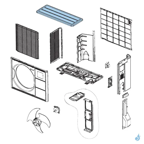 Toit pour unité extérieure Atlantic Fujitsu AOYG12LTC Réf. 898779