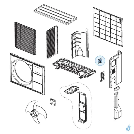 Bobine d'arrêt pour unité extérieure Atlantic Fujitsu Réf. 898781