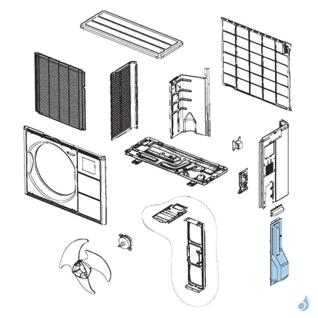 Cache Raccords pour unité extérieure Atlantic Fujitsu AOYG12LTC Réf. 898780