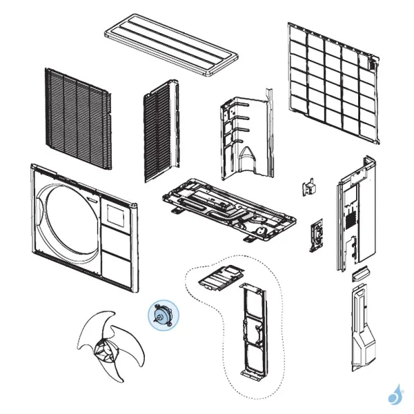 Moteur Ventilation pour unité extérieure Atlantic Fujitsu Réf. 898242
