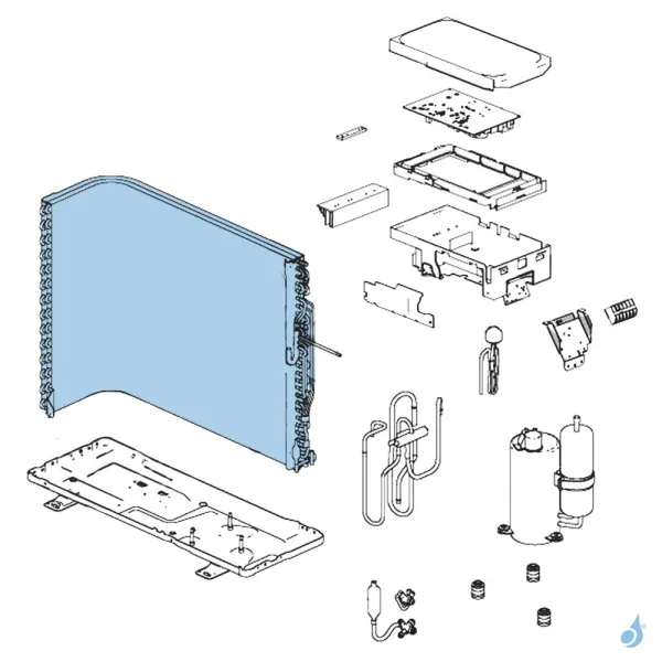 Condenseur pour unité extérieure Atlantic Fujitsu AOYG12LTC Réf. 898782