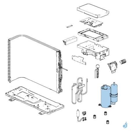 Compresseur pour unité extérieure Atlantic Fujitsu AOYG12LTC Réf. 898783