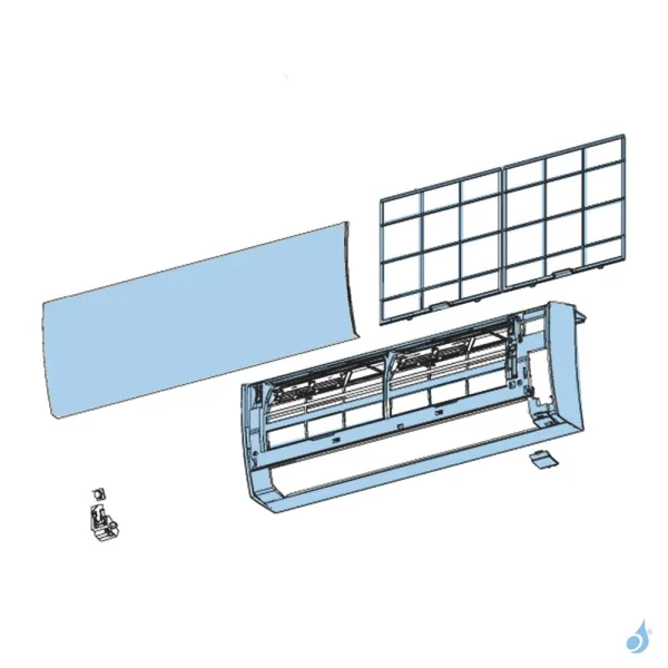 Corps Avant Complet pour climatisation Atlantic Fujitsu LUCA Réf. 898747