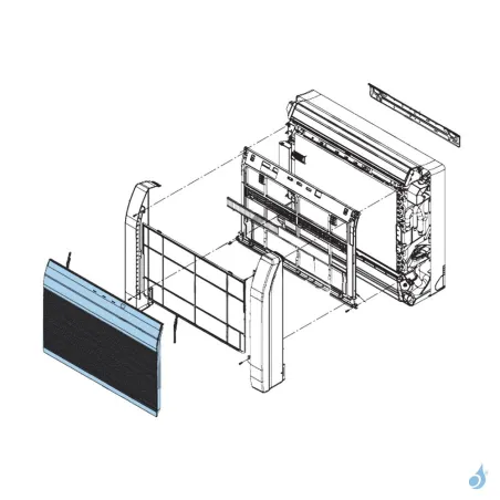 Grille de reprise pour climatisation Atlantic Fujitsu LVCA KVCA Réf. 898576