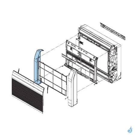 Joue Latérale Gauche pour climatisation console Atlantic Fujitsu Réf. 898051