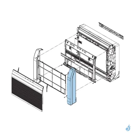 Joue Latérale Droite pour climatisation console Atlantic Fujitsu Réf. 898052