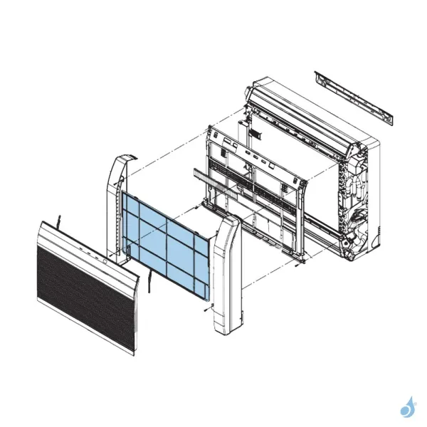 Filtre pour climatisation console Atlantic Fujitsu Réf. 898110