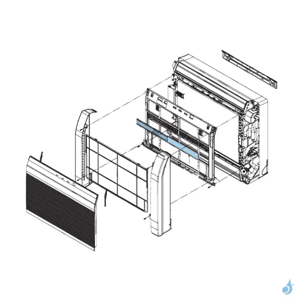Lot de 2 Filtres Électrostatique/Désodorisant pour console Atlantic Fujitsu Réf. 898577