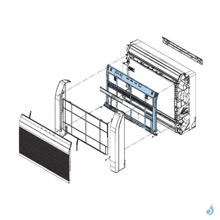 Façade pour climatisation console Atlantic Fujitsu Réf. 898578