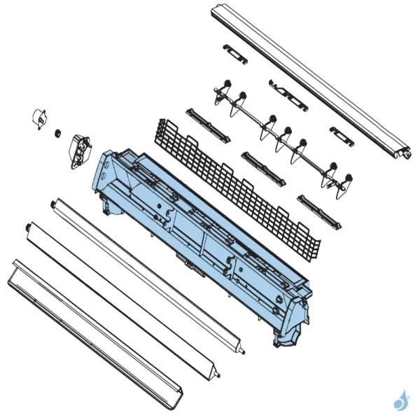 Bloc de soufflage pour climatisation console Atlantic Fujitsu Réf. 898587