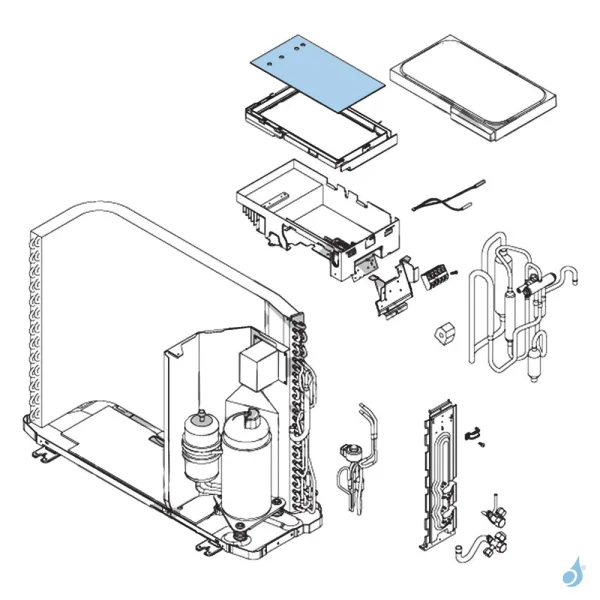 Platine Régulation pour unité extérieure Atlantic Fujitsu AOYG14LVLA Réf. 898974