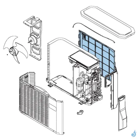 Grille de protection condenseur pour unité extérieure Atlantic Fujitsu Réf. 897294