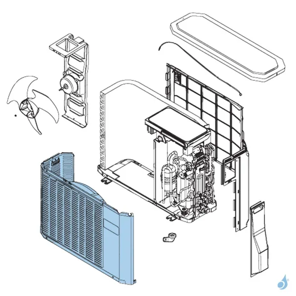 Façade Avant Complète pour unité extérieure Atlantic Fujitsu Réf. 898833
