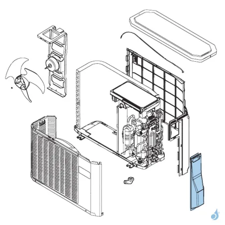 Cache Raccords pour unité extérieure Atlantic Fujitsu Réf. 891560