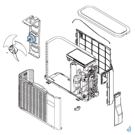 Moteur Ventilation pour unité extérieure Atlantic Fujitsu Réf. 891517
