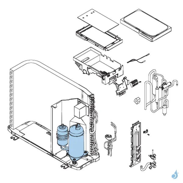 Compresseur pour unité extérieure Atlantic Fujitsu Réf. 891299