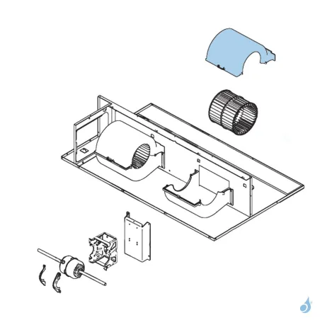 Enveloppe Turbine Haute pour climatisation gainable Atlantic Fujitsu Réf. 898355