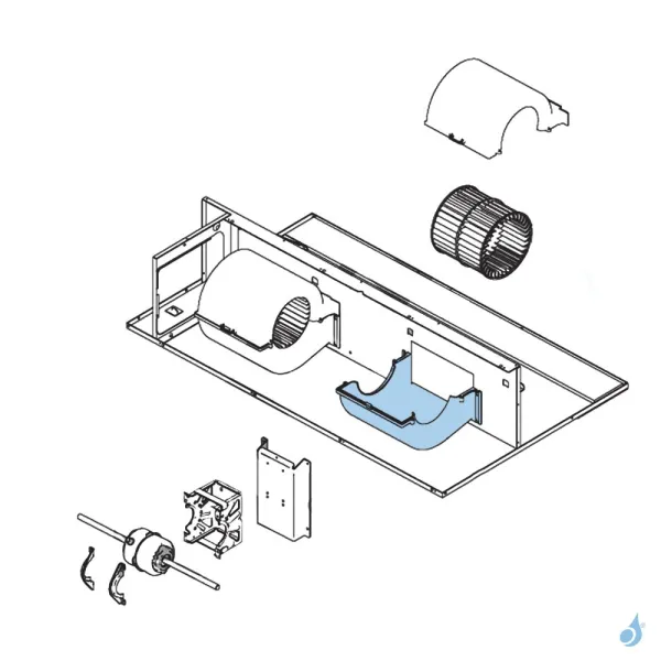 Enveloppe Turbine Basse pour climatisation gainable Atlantic Fujitsu Réf. 898362
