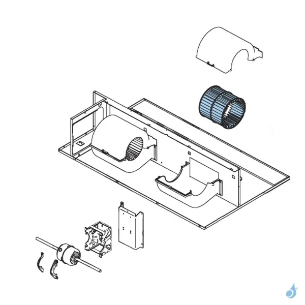 Turbine pour climatisation gainable Atlantic Fujitsu ARYA36/45LATN LATU Réf. 891354