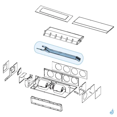 Évaporateur Complet pour climatisation gainable Atlantic Fujitsu Réf. 897078
