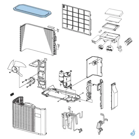Toit pour unité extérieure Atlantic Fujitsu Réf. 897368