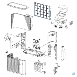 Grille de protection condenseur pour unité extérieure Atlantic Fujitsu Réf. 897294 2
